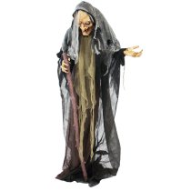 Haunted Hill Farm 63″ Animated Standing Witch with Lights and Sound
