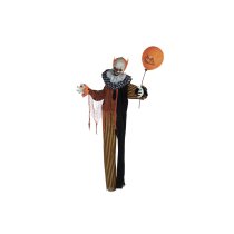 Haunted Hill Farm 65″ Animated Evil Clown with Lights and Sound