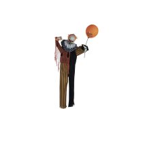 Haunted Hill Farm 65" Animated Evil Clown with Lights and Sound