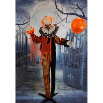 Haunted Hill Farm 65" Animated Evil Clown with Lights and Sound