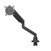 Black Single Monitor Arm - Solid