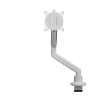 White Single Monitor Arm - Solid