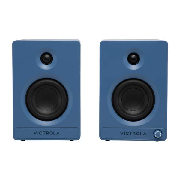 Victrola Tempo Bluetooth Bookshelf Speakers - Blue