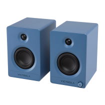 Victrola Tempo Bluetooth Bookshelf Speakers - Blue