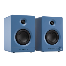 Victrola Tempo Bluetooth Bookshelf Speakers - Blue