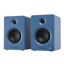Victrola Tempo Bluetooth Bookshelf Speakers - Blue