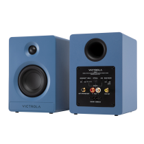 Victrola Tempo Bluetooth Bookshelf Speakers - Blue
