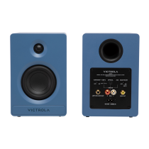 Victrola Tempo Bluetooth Bookshelf Speakers - Blue