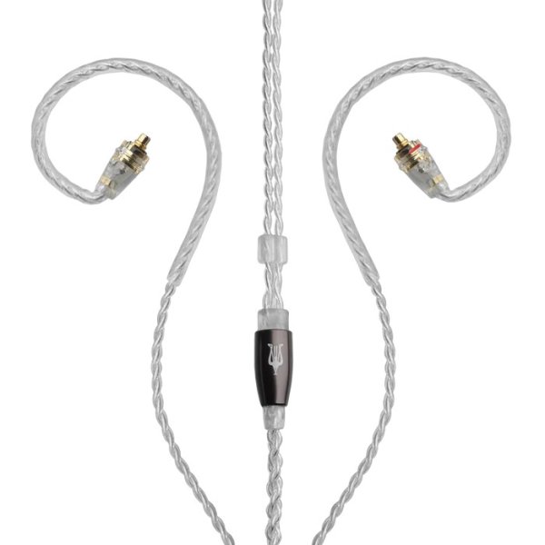 MMCX to 3.5 mm silver plated standard cable - 3.9 ft
