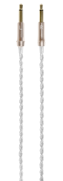 Meze mono 3.5 mm to 3.5 mm silver plated upgrade cable - 3.9 ft