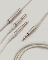 Meze mono 3.5 mm to 3.5 mm White/Silver standard cable with mic and remote - 3.9 ft