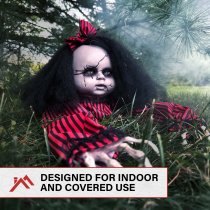 Haunted Hill Farm 43" Crawling Animatronic Haunted Doll with Lights & Sound