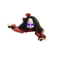 Haunted Hill Farm 43" Crawling Animatronic Haunted Doll with Lights & Sound