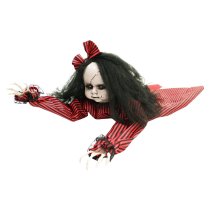 Haunted Hill Farm 43" Crawling Animatronic Haunted Doll with Lights & Sound