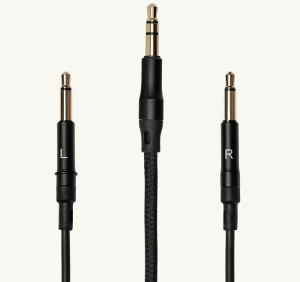 Meze mono 3.5 mm to 3.5 mm Kevlar cable with black aluminium casings - 5.9 ft