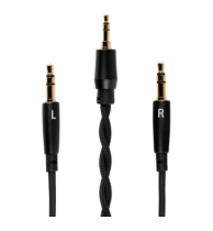 Meze mono 3.5 mm to 3.5 mm Kevlar cable with anthracite aluminum shells - 5.9 ft