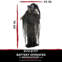 Haunted Hill Farm 69" Animated Witch with Motion, Lights and Sound