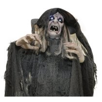 Haunted Hill Farm 69" Animated Witch with Motion, Lights and Sound