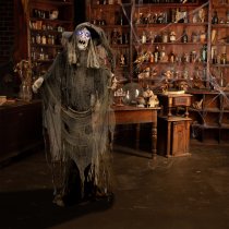 Haunted Hill Farm 69" Animated Witch with Motion, Lights and Sound