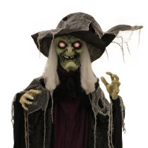 Haunted Hill Farm 75" Animated Standing Witch with Lights and Sound
