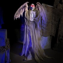 Haunted Hill Farm 5.5 ft Winged Reaper Animatronic with Lights & Sound