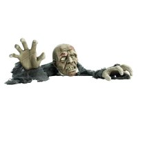 Haunted Hill Farm 55" Crawling Zombie Animatronic with Lights & Sound