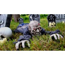 Haunted Hill Farm 55" Crawling Zombie Animatronic with Lights & Sound