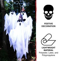 Haunted Hill Farm Set of 3 Hanging Ghost Halloween Decorations