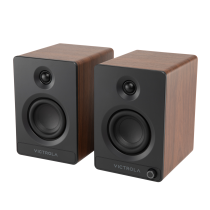 Victrola Tempo Bluetooth Bookshelf Speakers - Walnut