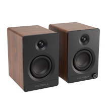 Victrola Tempo Bluetooth Bookshelf Speakers - Walnut