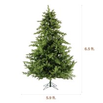Fraser Hill Farm 6.5 ft. Foxtail Pine Artificial Christmas Tree, No Lights - Green