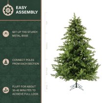 Fraser Hill Farm 6.5 ft. Foxtail Pine Artificial Christmas Tree, No Lights - Green