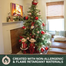 Fraser Hill Farm 6.5 ft. Foxtail Pine Artificial Christmas Tree, No Lights - Green