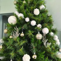 Fraser Hill Farm 6.5 ft. Canyon Pine Artificial Christmas Tree, No Lights - Green