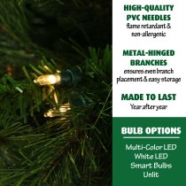 Fraser Hill Farm 6.5 ft. Canyon Pine Artificial Christmas Tree, No Lights - Green
