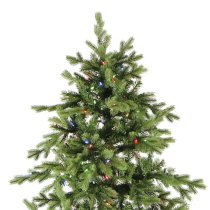 Fraser Hill Farm 7.5-ft. Foxtail Pine Green Artificial Christmas Tree, with Multi Color Lights - Green