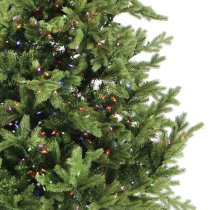 Fraser Hill Farm 7.5-ft. Foxtail Pine Green Artificial Christmas Tree, with Multi Color Lights - Green