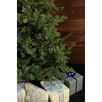 Fraser Hill Farm 7.5-ft. Foxtail Pine Green Artificial Christmas Tree, with Multi Color Lights - Green