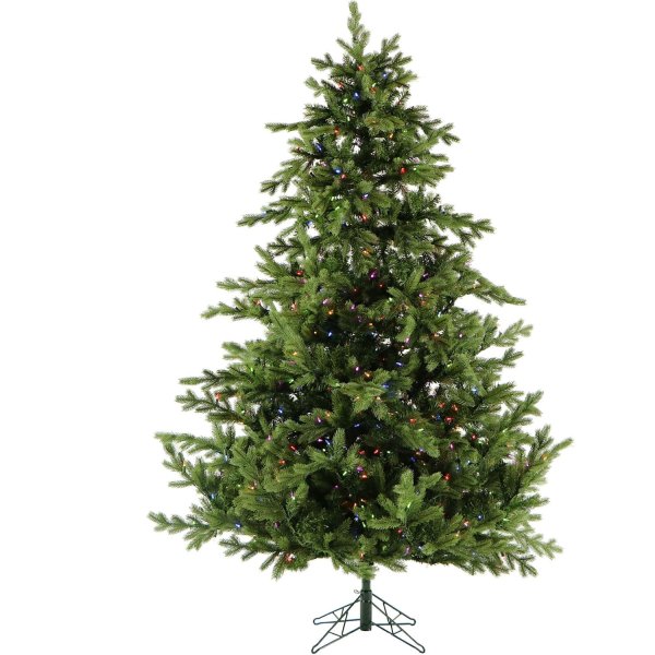 Fraser Hill Farm 6.5 ft. Foxtail Pine Artificial Christmas Tree, with Multi-Color LED Lights - Green