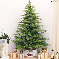 Fraser Hill Farm 6.5 ft. Foxtail Pine Artificial Christmas Tree, with Multi-Color LED Lights - Green