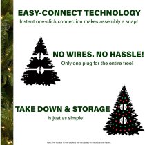 Fraser Hill Farm 6.5 ft. Foxtail Pine Artificial Christmas Tree, with Multi-Color LED Lights - Green