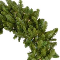 Fraser Hill Farm 48-inch Grandland Artificial Christmas Wreath, with Clear LED Lights - Green