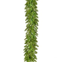Fraser Hill Farm 9 ft Grandland Artificial Christmas Garland with Warm White LED Lights - Green