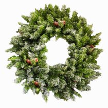 Fraser Hill Farm 36-inch Frosted Wreath - Green