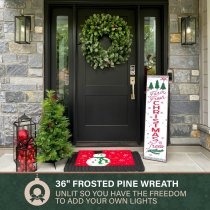 Fraser Hill Farm 36-inch Frosted Wreath - Green