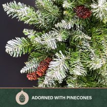 Fraser Hill Farm 36-inch Frosted Wreath - Green