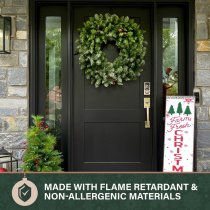 Fraser Hill Farm 36-inch Frosted Wreath - Green
